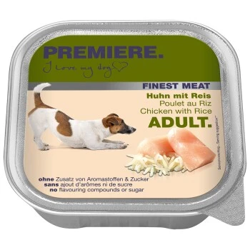 PREMIERE Finest Meat Adult 10x150g Huhn & Reis 3 PREMIERE Finest Meat Adult 10x150g Huhn & Reis