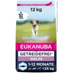 EUKANUBA Welpenfutter Getreidefrei Für Kleine Und Mittelgroße Rassen 2x12kg