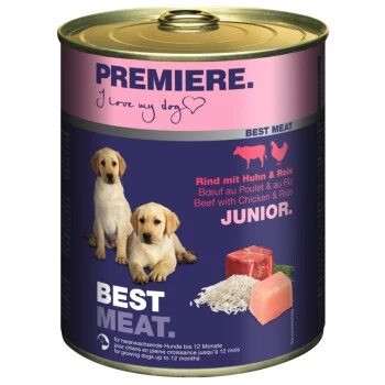 PREMIERE Best Meat Junior Huhn & Rind 6x800 G 3 PREMIERE Best Meat Junior Huhn & Rind 6x800 G