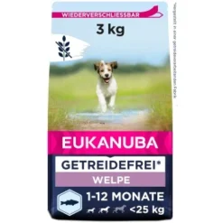 EUKANUBA Welpenfutter Getreidefrei Für Kleine Und Mittelgroße Rassen 3 Kg