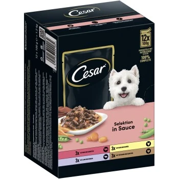 Cesar Portionsbeutel Multipack Selektion In Sauce 48x100g 4 Cesar Portionsbeutel Multipack Selektion In Sauce 48x100g – Bild 2